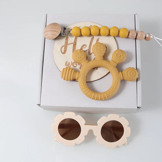 Baby gift set teething toy & glasses