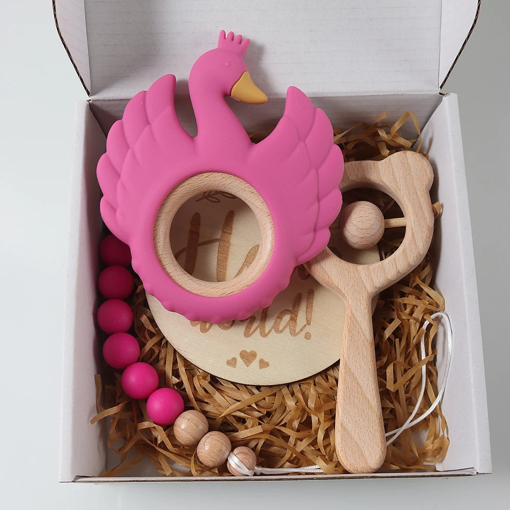 Baby gift set swan