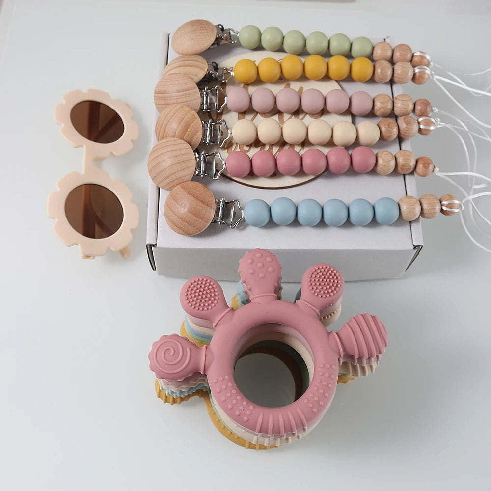 Baby gift set teething toy & glasses