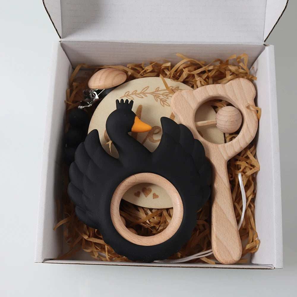 Baby gift set swan