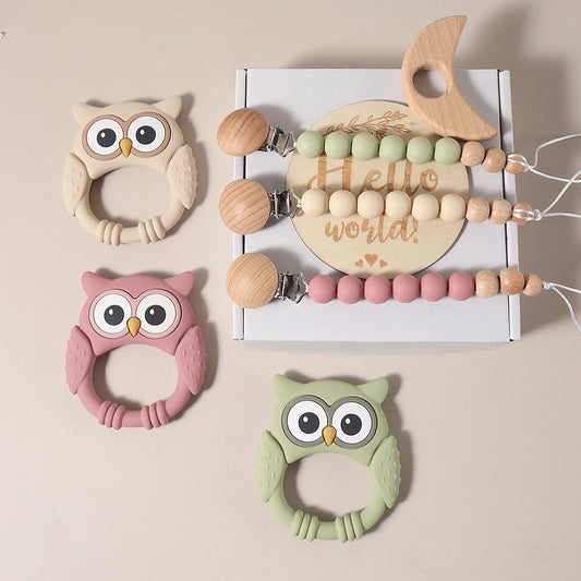 Baby gift set owl toy