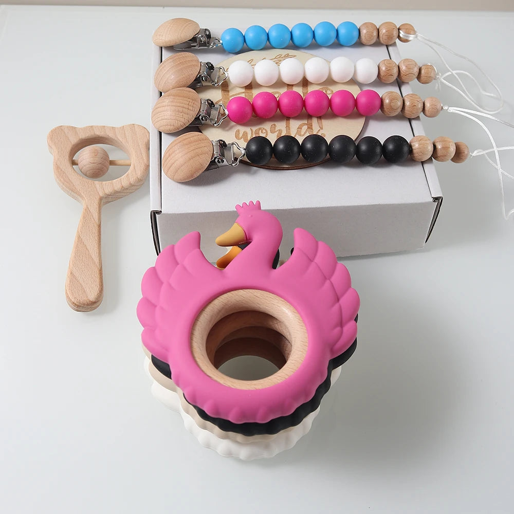 Baby gift set swan
