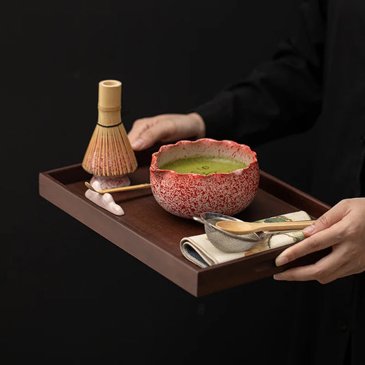 Petal Matcha Set 1-8 Pcs KilnChange Glazed Matcha Kit with Matcha Bowl Whisk Spouted Tools Handcrafted Ceremony luxury Gift Box