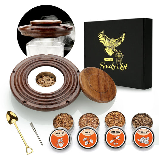 Cocktail Smoker Kit,Smoking Set ,Old Fashioned Whiskey Smoker Drinks Kit,Cocktail Accessories for Whiskey,Drink